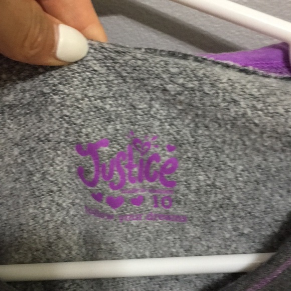 Justice Shine bright hoodie (size 10) - Picture 3 of 3